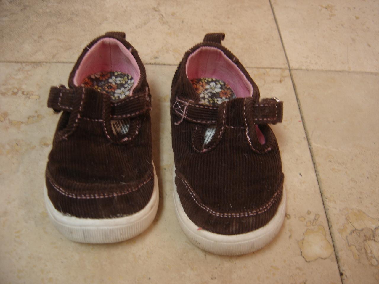 garanimals infant toddler girls size 4 brown and pink t strap casual baby girl boots size 4
