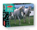 1361 100pc White Stallions Jigsaw Puzzle by Melissa & Doug
