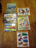 6 Assorted Kids Puzzles Great for Day Care!!!
