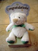 BG1198 Bear Your Soul White Bear Congratulations by Ganz