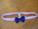 Headband Measure 20" in circumference Red & White w/ Blue Bow