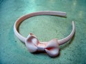 Ellen Rubinson Size 13" Solid Peach Headband with Bow