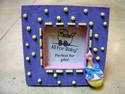 All For Baby 3" Purple w/ Rattle Ceramic Picture Frame