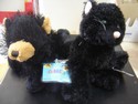 Webkinz - NEW Set Of 2: Black Bear HM004 & Black Cat HM135