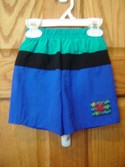 Bermuda Beachwear Size 18m Blue Striped Boy Swimwear Trunks