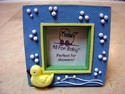 All For Baby 3" Blue w/ Duck Ceramic Picture Frame