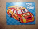 "For You" Race Car Kids Birthday Gift Card Blank Inside