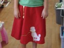 California Costume  SizeXS Red Poodle Skirt & Black Glasses Costume