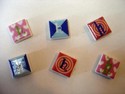 EJ6968 Ceramic Letter H Magnets by Ganz