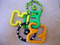 5 Plastic Teether Rings and Shapes