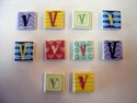 EJ6982 Ceramic Letter V Magnets by Ganz
