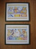 ABC's & 123's Framed Wall Art Bears Set of 2: 17.5" x 21.5" ea