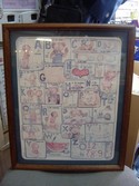 17" x 21" Pastel Alphabet Bears Child's Room Framed Art Decor