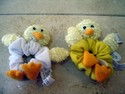 EA8590 Easter Spring Hair Scrunchies Bands Chicks
