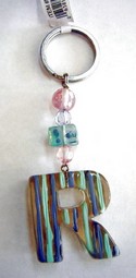 EK0656 Initially Yours Chunky Keyring: Letter R by Ganz