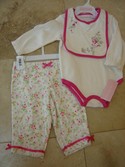 First Impressions Size 3m-6m Girl's Year Round Clothing 3-pc set