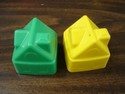 2 Shapes Square Houses Yellow Green Replacement Part Extra