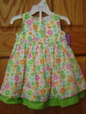 Carters Flower Dress Size 3m-6m