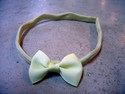 Ellen Rubinson Size 13" Solid Yellow Wavy Headband with Bow