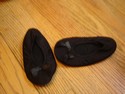 Black Padded Leather Sole Slippers Size Kids-6-9