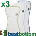 Best Bottom Diaper Set of 3 Stay Dry Inserts Choose Size