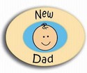 0064 New Dad Gold Stork Pride Pin Handcrafted