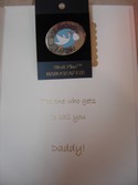 Cloisonne Enamel Stork Pins "Expectant Dad " & Card