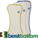 Best Bottom Diaper Individual Hemp/Organic Cotton Inserts: Choose Size