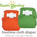 BumGenius Freetime All In One AIO One Size Cloth Diaper Aplix: Choose Color/Print