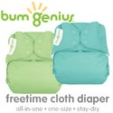 BumGenius Freetime All In One AIO One Size Cloth Diaper Snap: Choose Color/Print