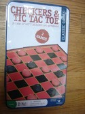 Cardinal Checkers & Tic Tac Toe Games With Tin Used