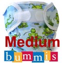 Bummis Medium Super Whisper Wrap Cloth Diaper Covers Aplix Fastener: Choose Color