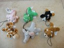 Ganz Key Ring / Cell Phone Charm Zipper Pull Plush Animals New 6