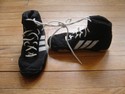 Adidas Size Youth-2 Boys Wrestling Shoe Black Sport Shoes Used