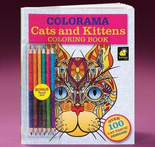 Colorama Cats Kittens Adult Coloring Book With Bonus