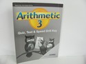Arithmetic 3 Abeka Quiz/Test Key  Used 3rd Grade Mathematics Textbooks