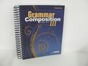 Grammar & Composition III Abeka Teacher Key  Used 9th Grade Language Language