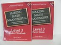 Making Math Meaningful Cornerstone Set  Used Level 3 Mathematics Textbooks