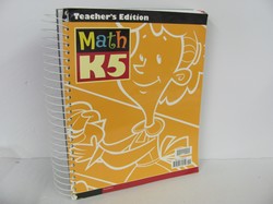 Math K BJU Press Teacher Edition Used 3rd Edition Mathematics Mathematics