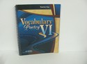 Vocabulary Poetry VI Abeka Teacher Key  Used 12th Grade Spelling/Vocabulary