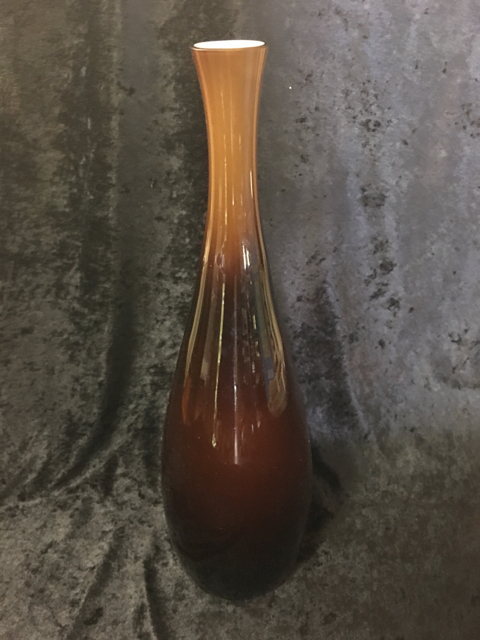 large brown glass vase