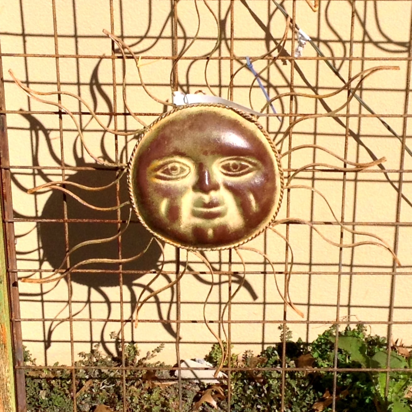 Brown Metal Sun Wall Decor