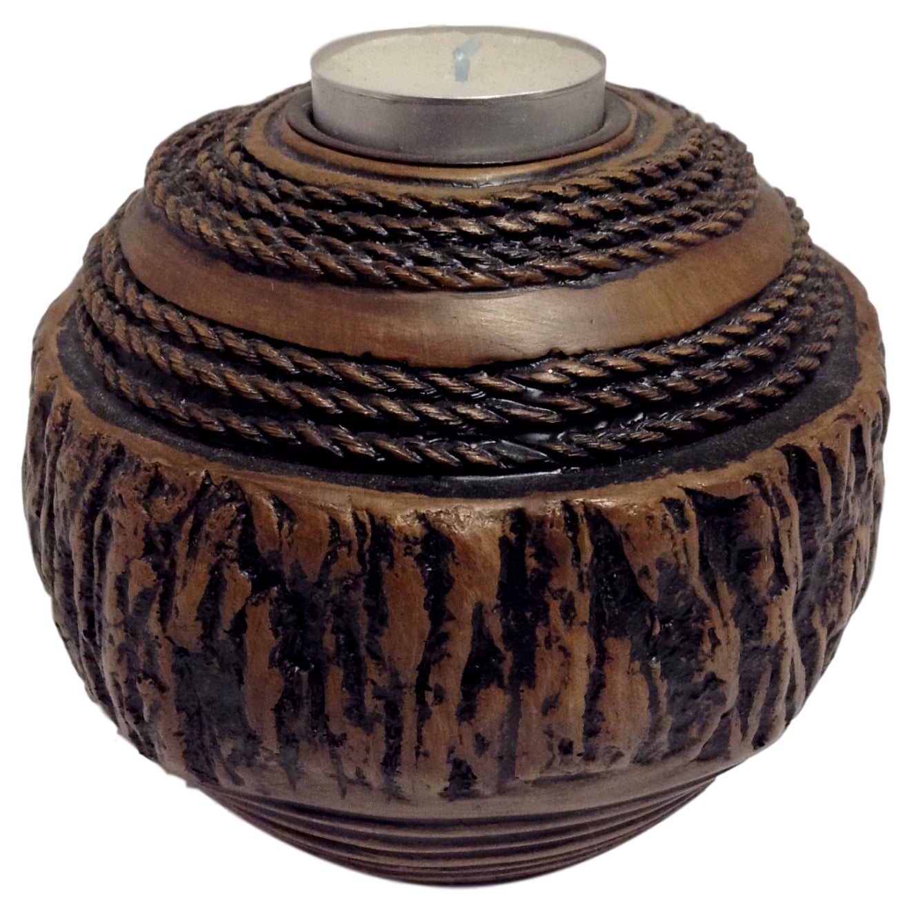 Carved "Wood" Candle Holder Alabama Furniture