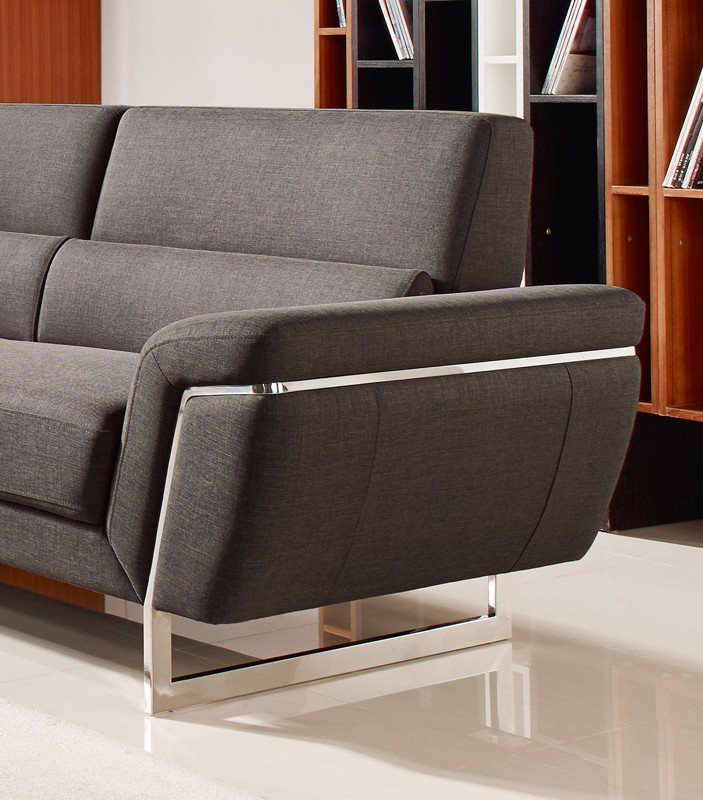 Navarro Modern Brown Fabric Sectional Sofa