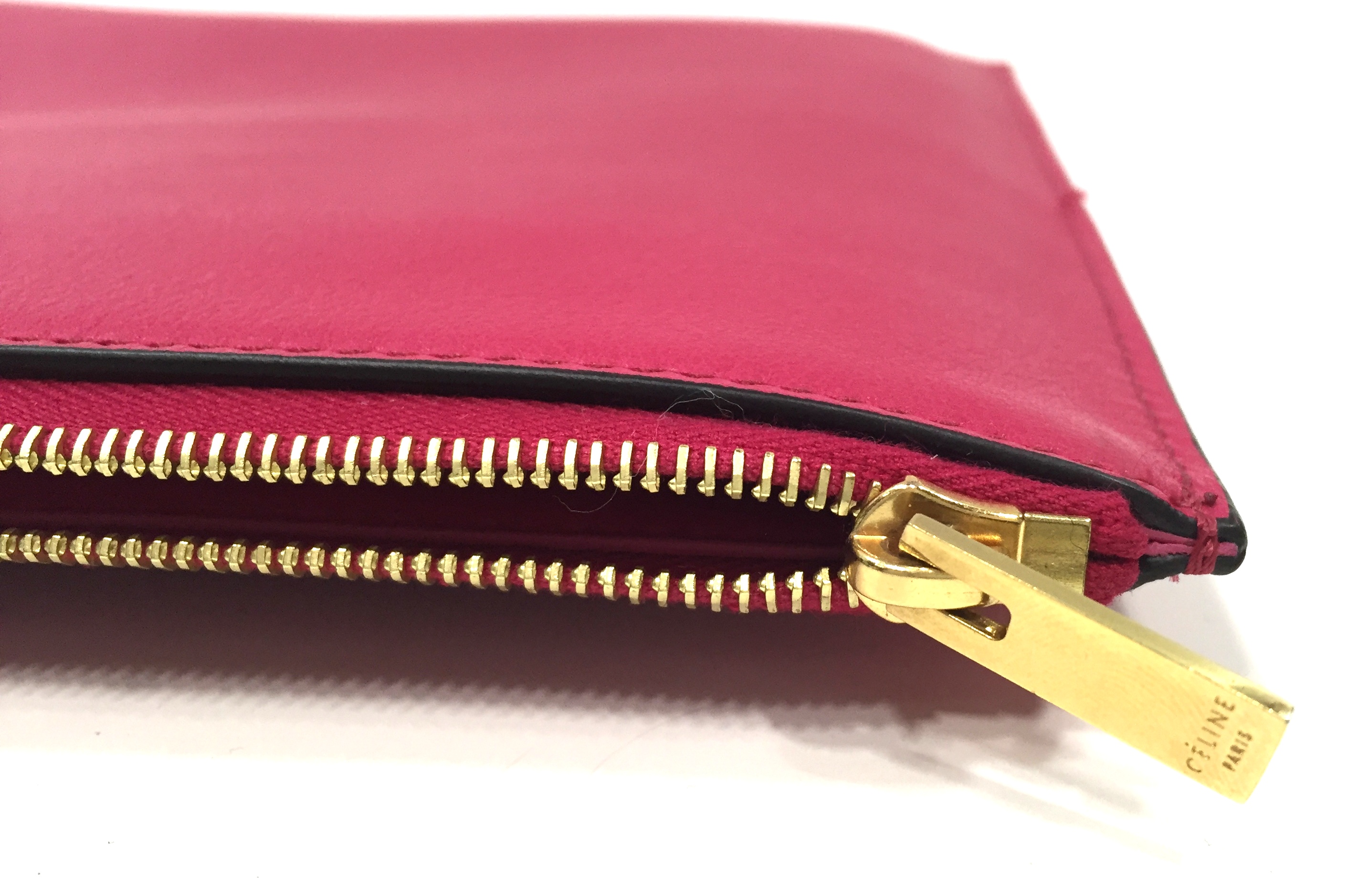 Celine Fuschia and Cream Leather Pocket Clutch Handbag | Alexis ...  