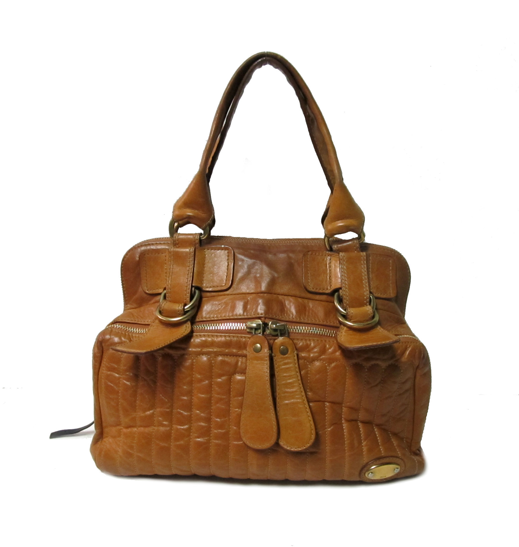 Chloe Tan Quilted Leather Bay Tote Handbag | Alexis Suitcase ...  