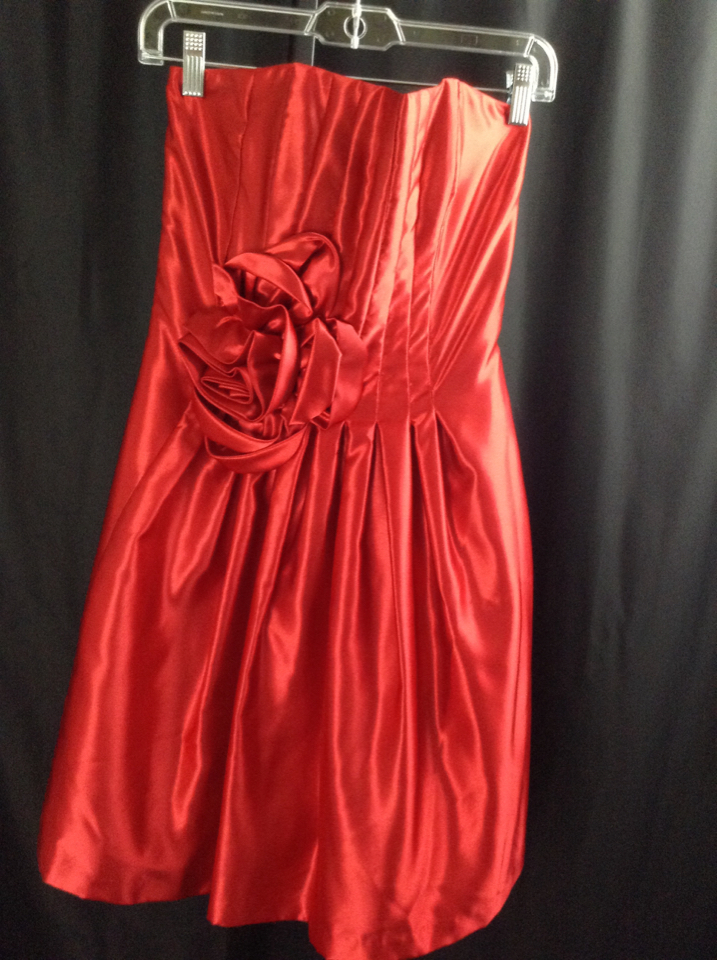 Jessica McClintock Red Strapless Dress