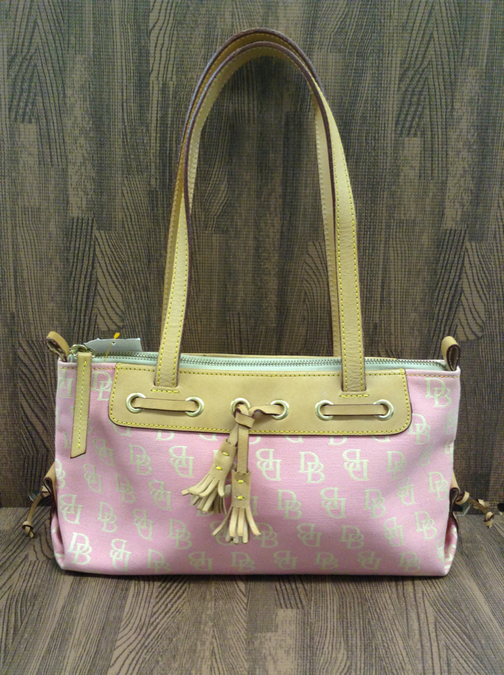 dooney and bourke pink canvas bag