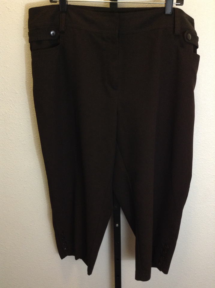 Dressbarn Women S Size 18 Plus Solid Brown Slacks Pants 11a All