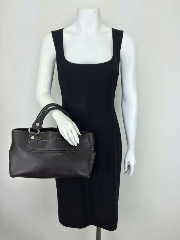 Celine Leather Boogie Bag Satchel Brown | Consigned Designs ...  